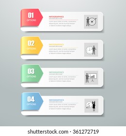 Design infographic template 4 steps for business concept.