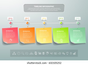 Design infographic template 5 options. can be used for workflow layout, diagram, number options, timeline and steps