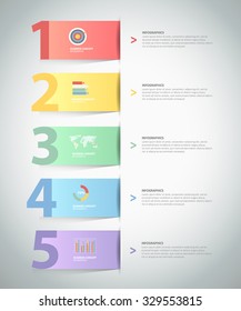 Design Infographic template 5 steps. for bussiness concept