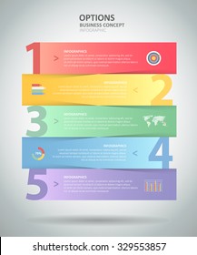 Design Infographic template 5 steps. for bussiness concept