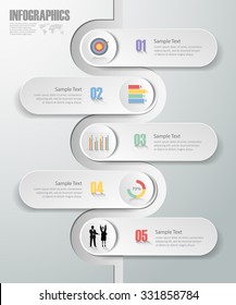 Design Infographic template 5 steps. can be used for workflow layout, diagram, number options, bussiness concept
