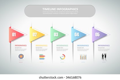 Design infographic template 5 steps for business concept.