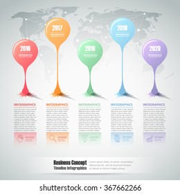 Design infographic template 5 steps for business concept.