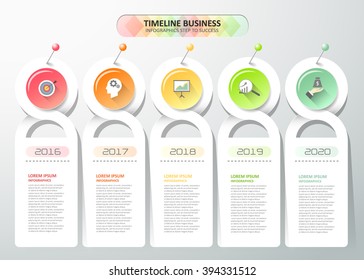 Design infographic template  5 steps. can be used for workflow, layout, diagram, number options, timeline