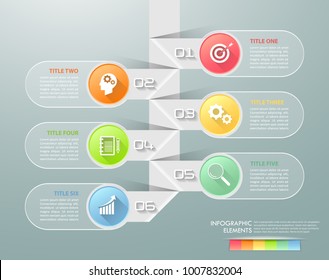 Diseñar las opciones de la plantilla de infografía 6. El concepto de negocio se puede utilizar para diseño de flujo de trabajo, diagrama, opciones de número, escala de tiempo, pasos, infografía de demostración