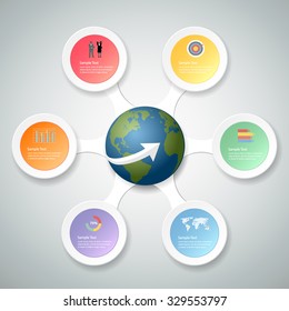 Design Infographic template 6 steps. for bussiness concept