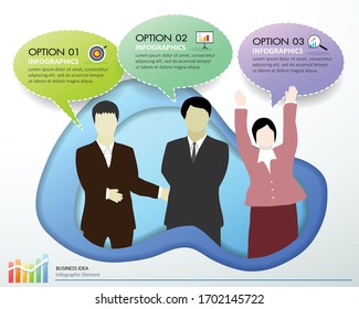Design infographic template for business, finance and marketing. Vector illustration can be used for workflow layout, options, timeline, report