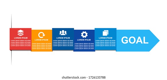 Plantilla Infográfica de diseño para concepto. Navegación, control.