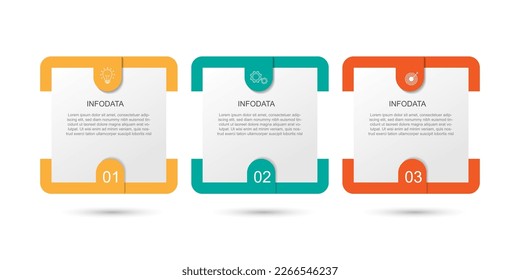 Design infographic template vector with three step