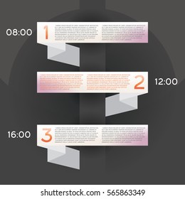 Design Infographic with Three Options. Vector Illustration.