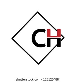 design initial c h letter logo ch