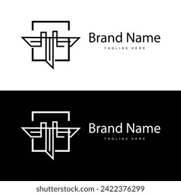 Diseñar las iniciales letra alfabética t logotipo plantilla de marca de producto simple