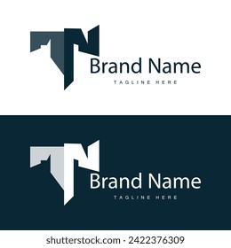 Design initials alphabet letter t logo simple product brand template