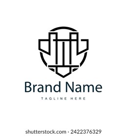 Design initials alphabet letter t logo simple product brand template