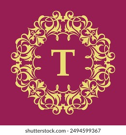 Design initials for names, brands, stickers, companies, with luxurious Victorian carved ornaments and are suitable for various needs