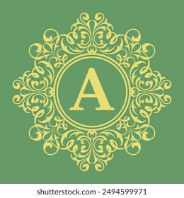 Design initials for names, brands, stickers, companies, with luxurious Victorian carved ornaments and are suitable for various needs