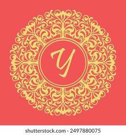 Design initials for names, brands, stickers, companies, with luxurious Victorian carved ornaments and are suitable for various needs