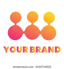 Design ink logo element. Abstract water molecule vector template set. You can use in biotechnology, energy, print, water and Inspiration concept icons. Technology Logo.