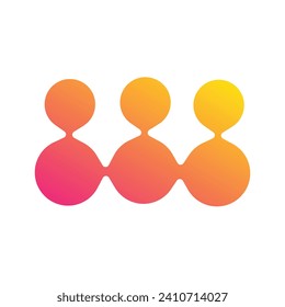 Designen Sie ein Logo-Element mit Tinte. Abstraktes Wassermolekül, Vektorgrafik-Template-Set. Sie können in der Biotechnologie, Energie, Druck, Wasser und Inspiration Konzept-Symbole. Technologie-Logo.
