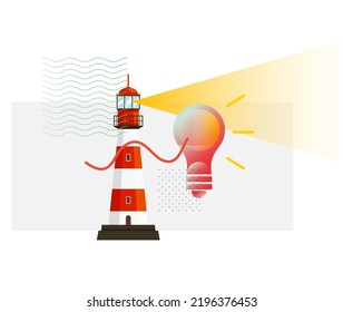 Design Insights - Guiding Lighthouse - Icon as EPS 10 File