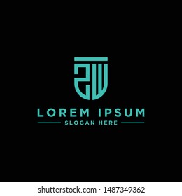 design inspiration, the monogram logo for the company from the initial letter of the ZW logo icon. -Vectors
