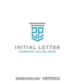 design inspiration, the monogram logo for the company from the initial letter of the ZP logo icon. -Vectors
