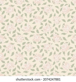 Design inspired by country cottage style with leaves and flowers. Designed by Daania at deeyana83*yahoo.com. Suitable for fabrics textile, scrapbooking and wallpaper projects.