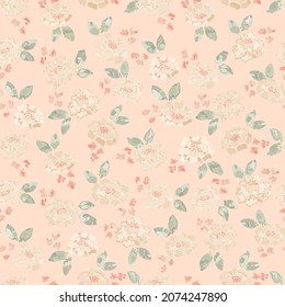 Design inspired by country cottage style with leaves and flowers. Designed by Daania at deeyana83*yahoo.com. Suitable for fabrics textile, scrapbooking and wallpaper projects.