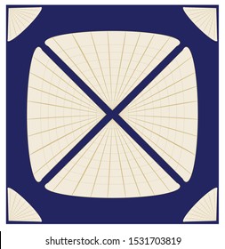 Design inspired by Vietnamese Conical Hat, palm-leaf hat, is a traditional symbol of Vietnamese people. Tet holiday greeting card, textile, square scarf, ceramic stuff.