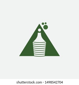 Design intelligent hidden message technology with a triangle base or initials letter A