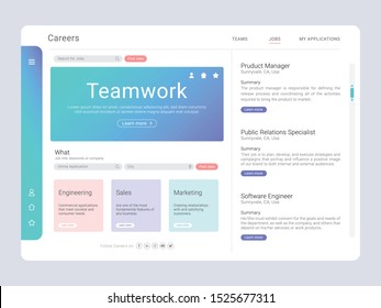 Design Interface of Job Search Website