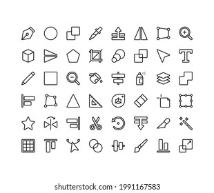 Design Interface Outline Icon Set