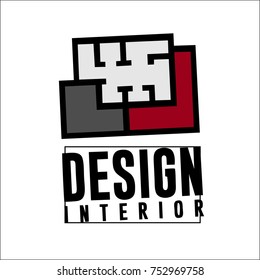 Design interior for architect illustration logo vector