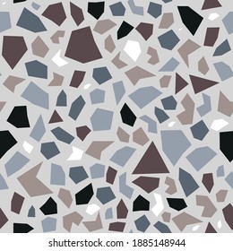 Design Interior Decor. Vector terrazzo texture. Modern surface abstract seamless pattern.	