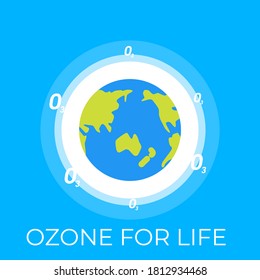 Design for International Day for the Preservation of the Ozone Layer . world ozone day. 16 September