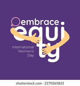 Design für den internationalen Frauentag mit dem Thema Equity in EPS-Vektordatei