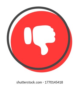 Design of an inverted thumb icon vector design. Do not do wrong idea