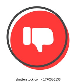 Design of an inverted thumb icon vector design. Do not do wrong idea