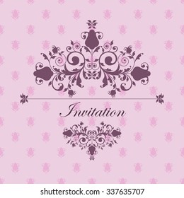 Design invitation in pink.