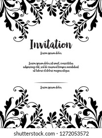 Design for invitation wedding or greeting cards floral hand draw
