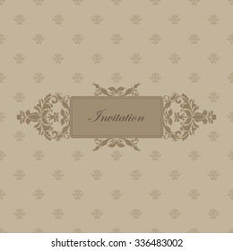 The design for the invitations in brown color.