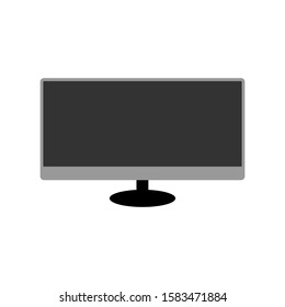 Design an isolated white computer monitor icon background