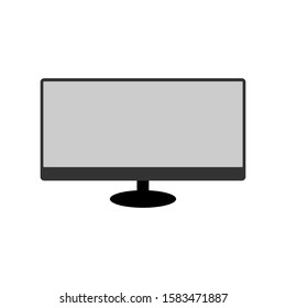 Design an isolated white computer monitor icon background