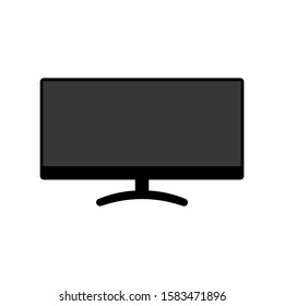 Design an isolated white computer monitor icon background