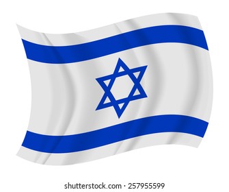 design Israel flag waving vector