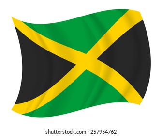 design Jamaica flag waving vector