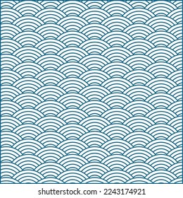 Design japanese background wave pattern 