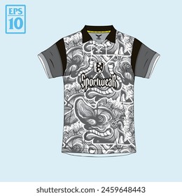 design jersey sport mockup pattern vector, sport uniform, jersey printing sublimation