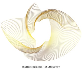 Design for Jewelry, Fashion, Beauty, Skincare, Wedding for Web-design, Banner, Brochure, Package Gold. Icon, Logo, and Background made of Circular Dots, Lines, and Spirals. Patterns Geometric Lines
