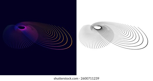 Design for Jewelry, Fashion, Beauty, Skincare, Wedding for Web-design, Banner, Presentation. Icon, Logo, and Background made of Circular Dots, Lines, and Spirals. Patterns Vector Illustration